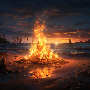 Firelight's Feline Lullaby