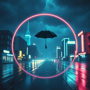 撑伞的雨天