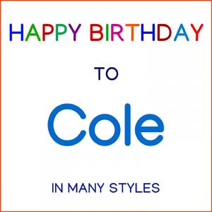 Happy Birthday To Cole - Blues