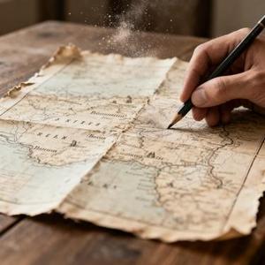 A faded map, looking back I start to trace