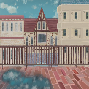 赤いレンガの街