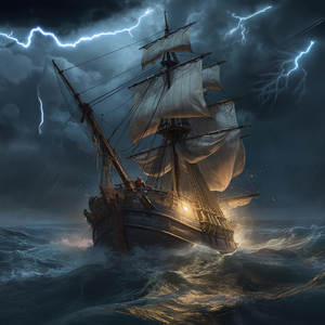 Pirate Ship Ambience: Pirate Ship on Frosty Nights