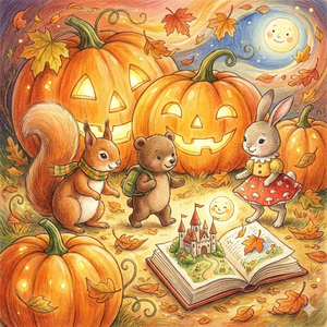 雪地里的小画家