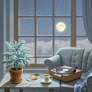 窗棂月光-星野砚山