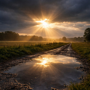 水たまりの向こうへ