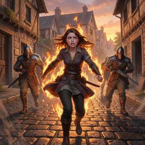 Run little fire (girl on flames)