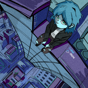 Синие пряди