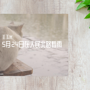 5月24日在人民北路看雨