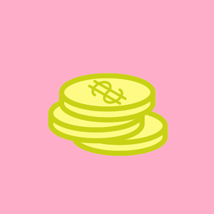 Cash register with money