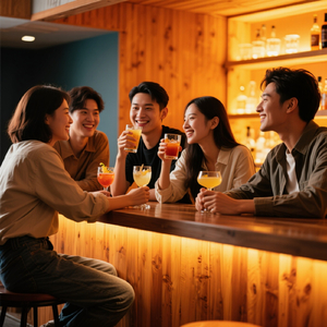 Eu e minhas amigas depois de uns drinks