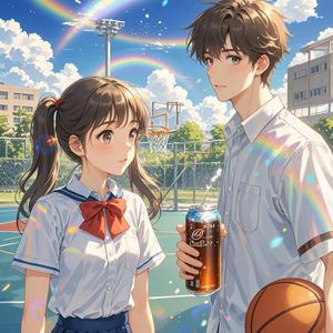 汽水泡泡彩虹光晕-鱼非子