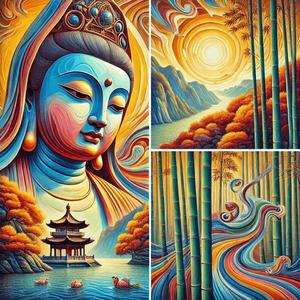 淡淡的金光溫馨的太陽