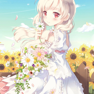 裙摆与向日葵花