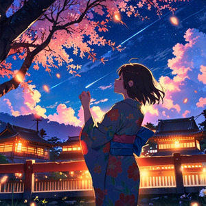 月夜の桜