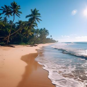 morning sun casting shadows on ocean waves, Pt.1