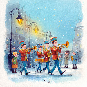 ビッグバンドでクリスマスパレード