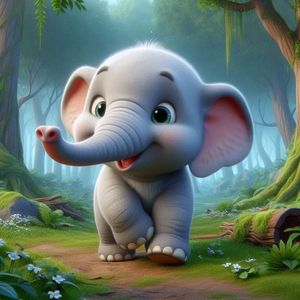 Mały Słonik Idzie Dróżką