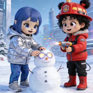 哪吒敖丙冬日堆雪人-第17集