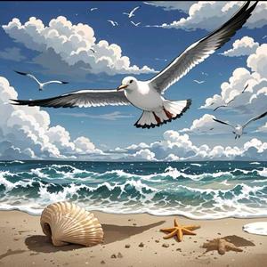 海鸥不再眷恋大海。