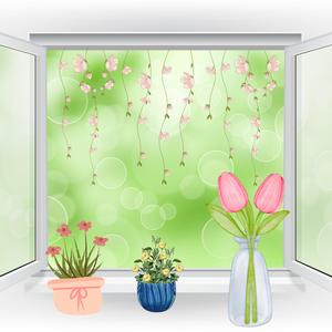 窓辺の花