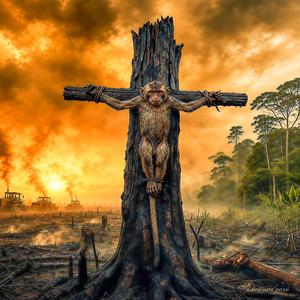 MACACO CRUCIFICADO