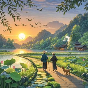兰香谷晚行
