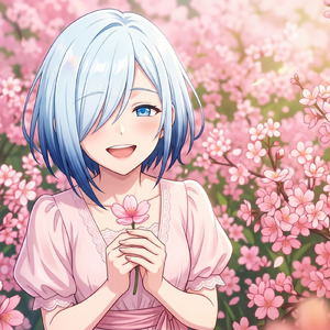 ほころぶ薄紅