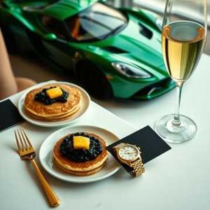 Smoked Duck & Caviar Pancakes