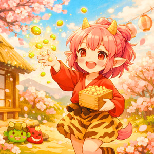 豆まき 童謡｜黄金の福豆