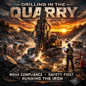 Under the eye, drilling in the quarry