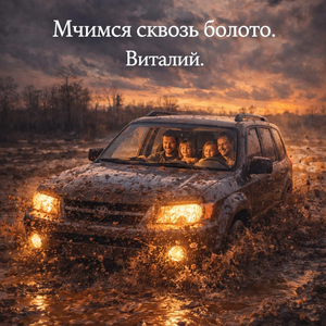 Мчимся сквозь болото.