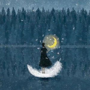 月光落在左手上