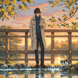 木桥上的猫-MQY