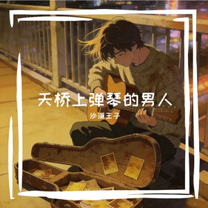天桥上弹琴的男人