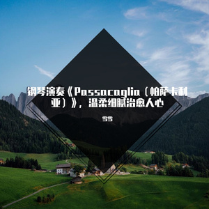 钢琴演奏《Passacaglia（帕萨卡利亚）》，温柔细腻治愈人心