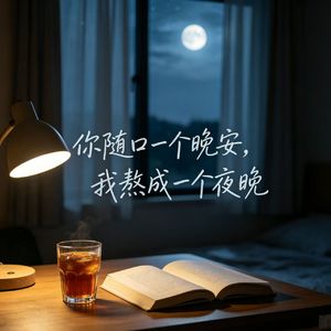 你随口一个晚安 我熬成一个夜晚