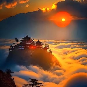 静看云海