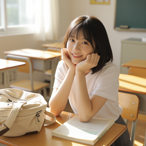 夏风吻过白衬衫