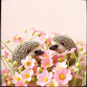 かわいいはりねずみ