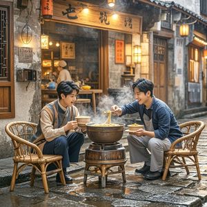 沙县巷子里的炊烟-月影徘徊