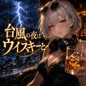 台風の夜はウイスキーと