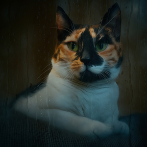 Трёхцветная кошка