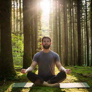 Inclinándose Para La Meditación