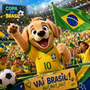 Cachorro na Copa do Brasil Música animada para o Cãozinho