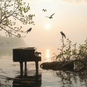 Musik Piano Indah Musik Untuk Tidur Suara Gemericik Air Dan Burung Di Pagi Hari Untuk Terapi Dan Relaksasi