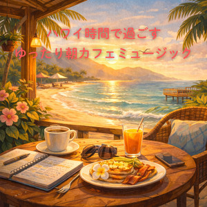 海辺のカフェで静かに考えるチルハワイアン
