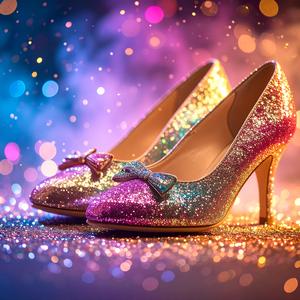 Glittrande Skor