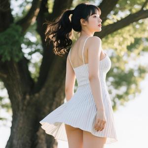 白いドレスの少女