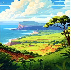 土坡上的狗尾巴草