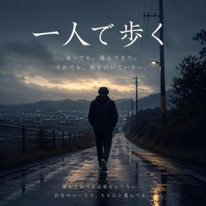 一人で歩く